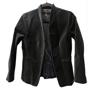 J. Crew 365 Going Out Broadway Velvet Blazer Women's Size 2 Navy Blue Work